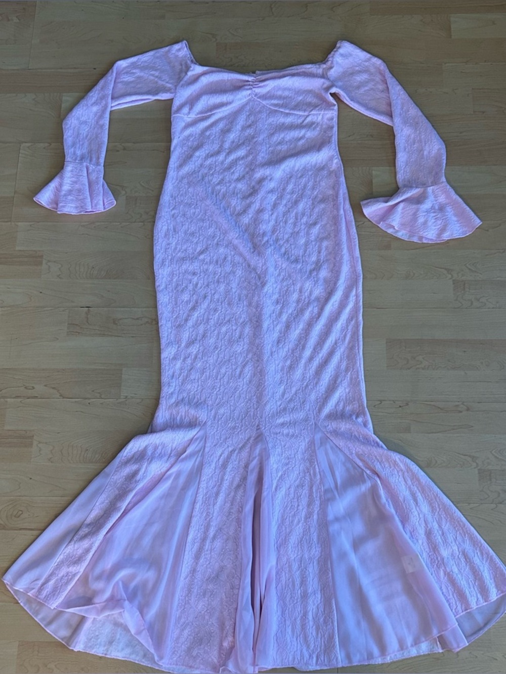 Pink Mermaid Gown - Women's Dress